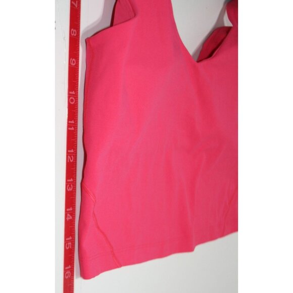 Lululemon Align V-Neck Crop Tank Top Pink Size 12 A/B Built-In Bra Athleisure - Picture 5 of 5